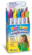 Rainbow hand pointers 10/set pop  display