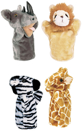 Zoo puppet set i includes rhino  zebra giraffe & lion