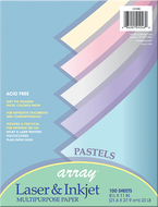 Array multipurpose 100sht pastel  colors paper