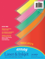 Array multipurpose 100sht bright  colors 20lb paper