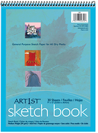 Art1st sketch book 9x12 30 sht wht