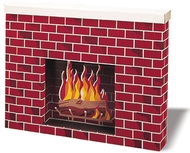 Corrugated fireplace 38x7x30
