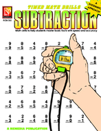 Timed math facts subtraction