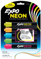 Expo neon bullet 5/pk pnk org yel  grn blu carded