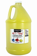 Yellow tempera paint gallon