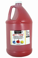 Red tempera paint gallon