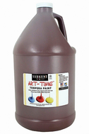Brown tempera paint gallon