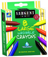 8ct washable large crayon  peggable box