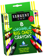 8ct washable crayon big ones  peggable box