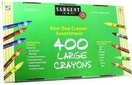 Sargent art best buy crayon asst  lg size 400 ct