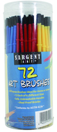 72ct shed proof bristle beginner  brush set in canister
