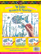 Scratch & sparkle soft-scratch  glitter board 30 shts/pkg white