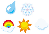 Supershapes stickers weather