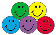 Superspots stickers colorful 800/pk  smiles acid-free