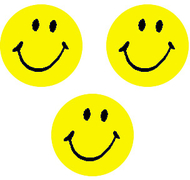 Sticker neon yellow smiles  superspots