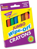 Wipe-off crayons jumbo 8/pk