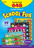 Sparkle stickers school fun