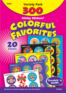 Stinky stickers colorful favorites  acid-free variety 300/pk