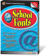 50 plus school fonts