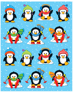 Penguins shape stickers 84pk