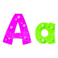 Bubbles 4in playful uppercase  lowercase combo pack ready letters