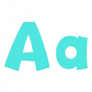 Sky blue 4 in playful combo pack  ready letters