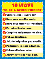 Chartlet 10 ways good student  17 x 22