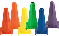 Hi visibility  plastic cone set  fluorescent