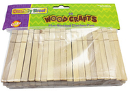 Wooden flat slotted clothespin 40pk  natural