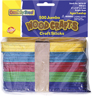 Jumbo craft sticks 500 pcs bright  hues
