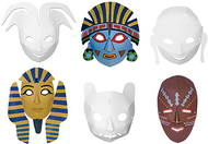 Multi cultural dimensional masks  24pk