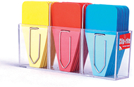 Small solid clip tabs yellow red  blue